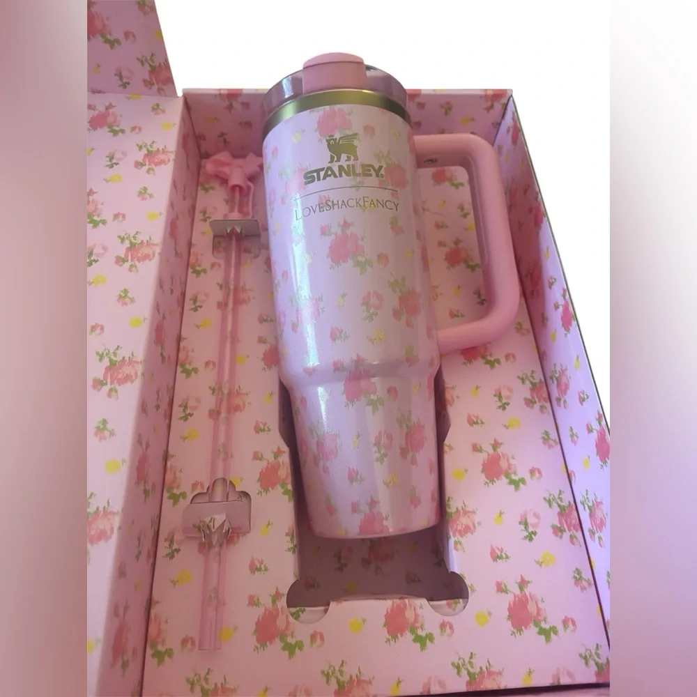 STANLEY 1913 X LOVESHACKFANCY QUENCHER H2.0 FLOWSTATE™ TUMBLER | 30 OZ NWT - Picture 7 of 11
